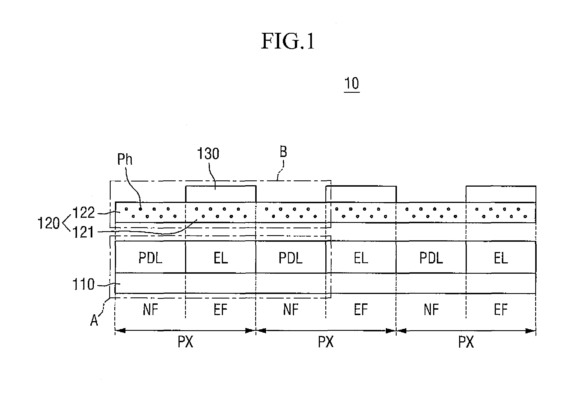 Organic light emitting display device including a non-light emitting region, light emitting region and photochromic layer