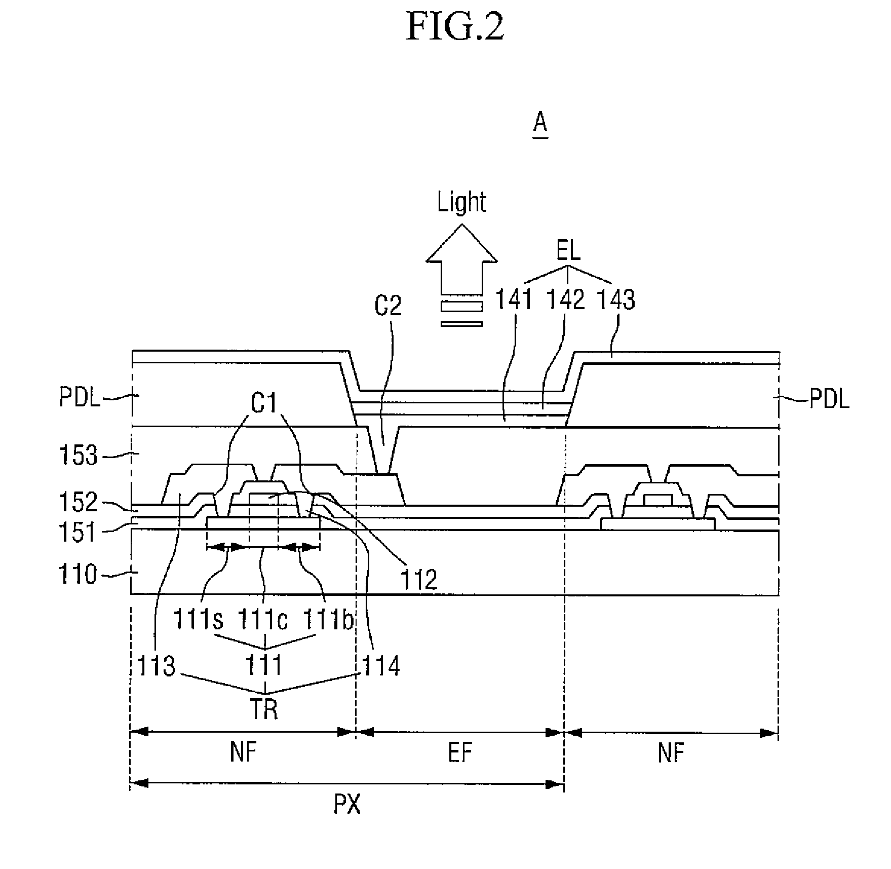 Organic light emitting display device including a non-light emitting region, light emitting region and photochromic layer