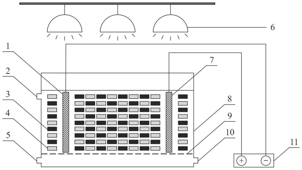 Three-dimensional electrode reaction device and method for removing COD in wastewater