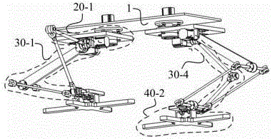 Dual-foot walking robot mechanism with parallel leg structure