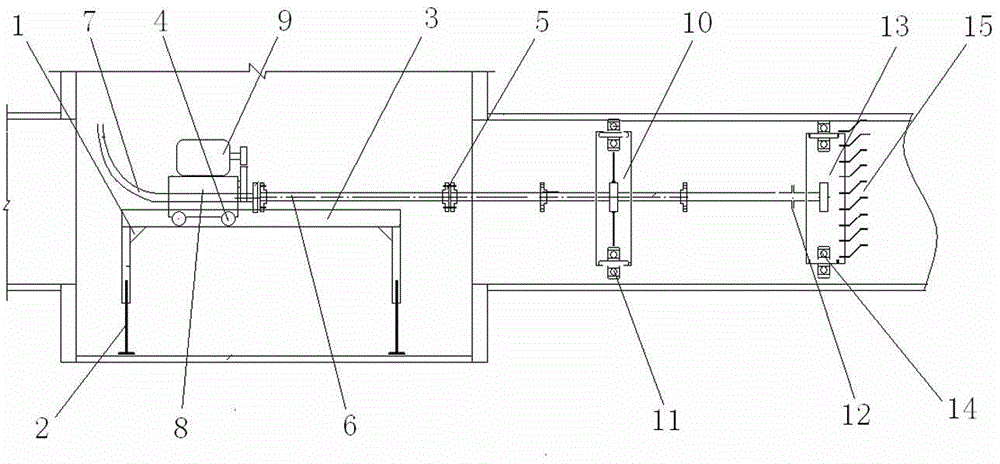 Urban underground round rainwater pipeline dredging device