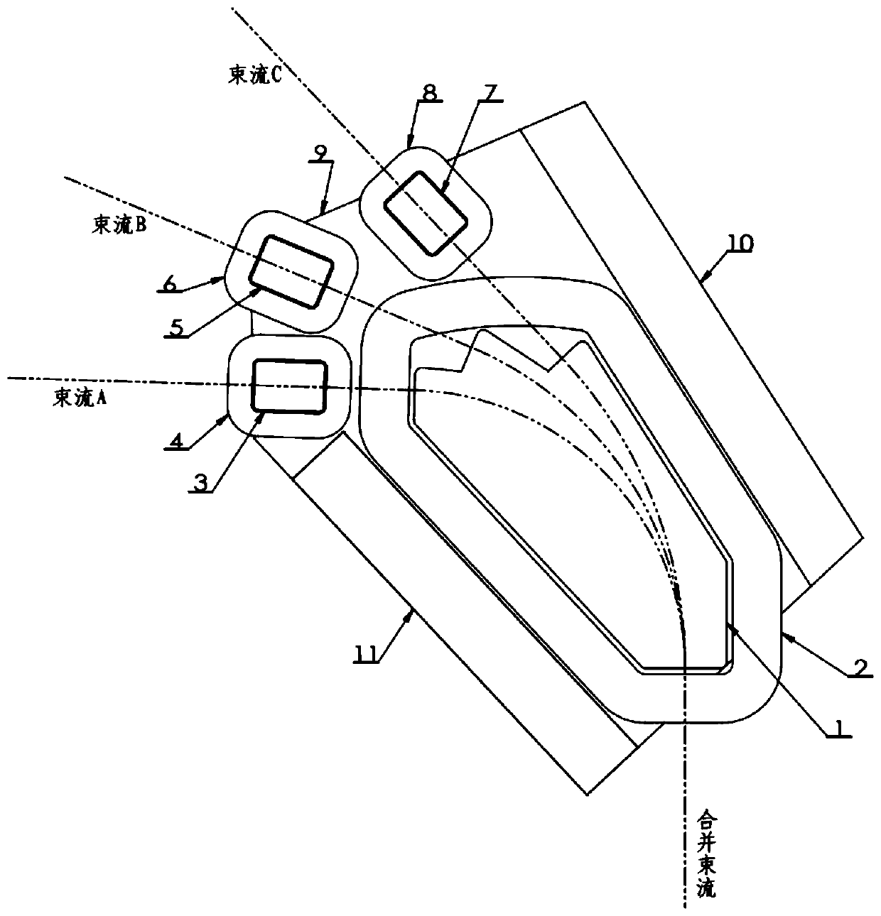 Particle accelerator beam bending magnet