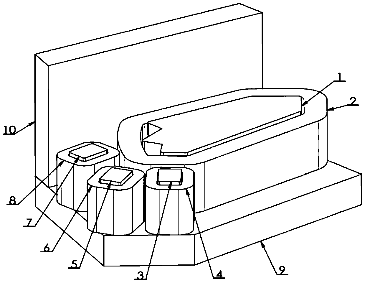 Particle accelerator beam bending magnet