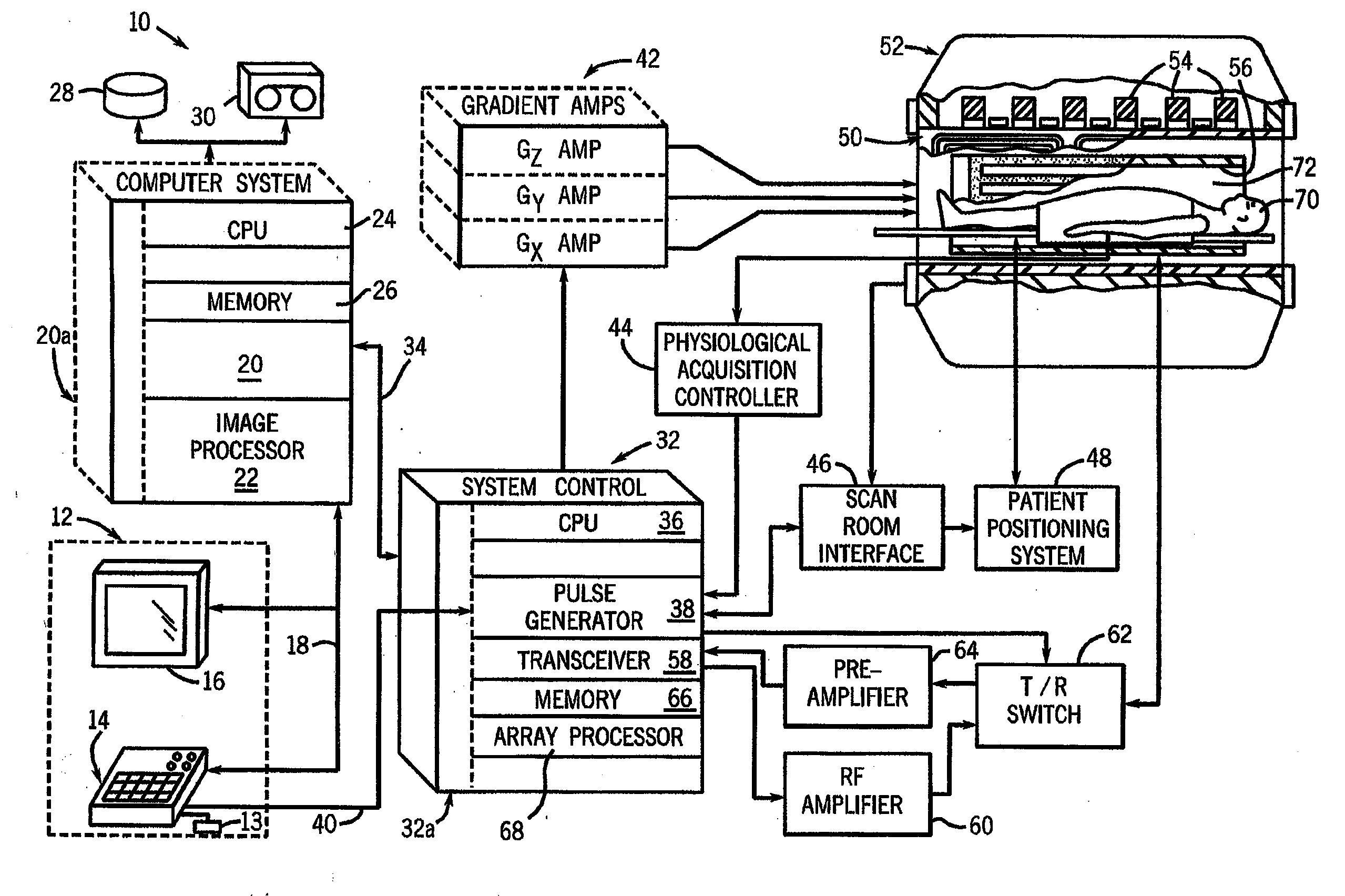 Method and apparatus for measuring t1 relaxation