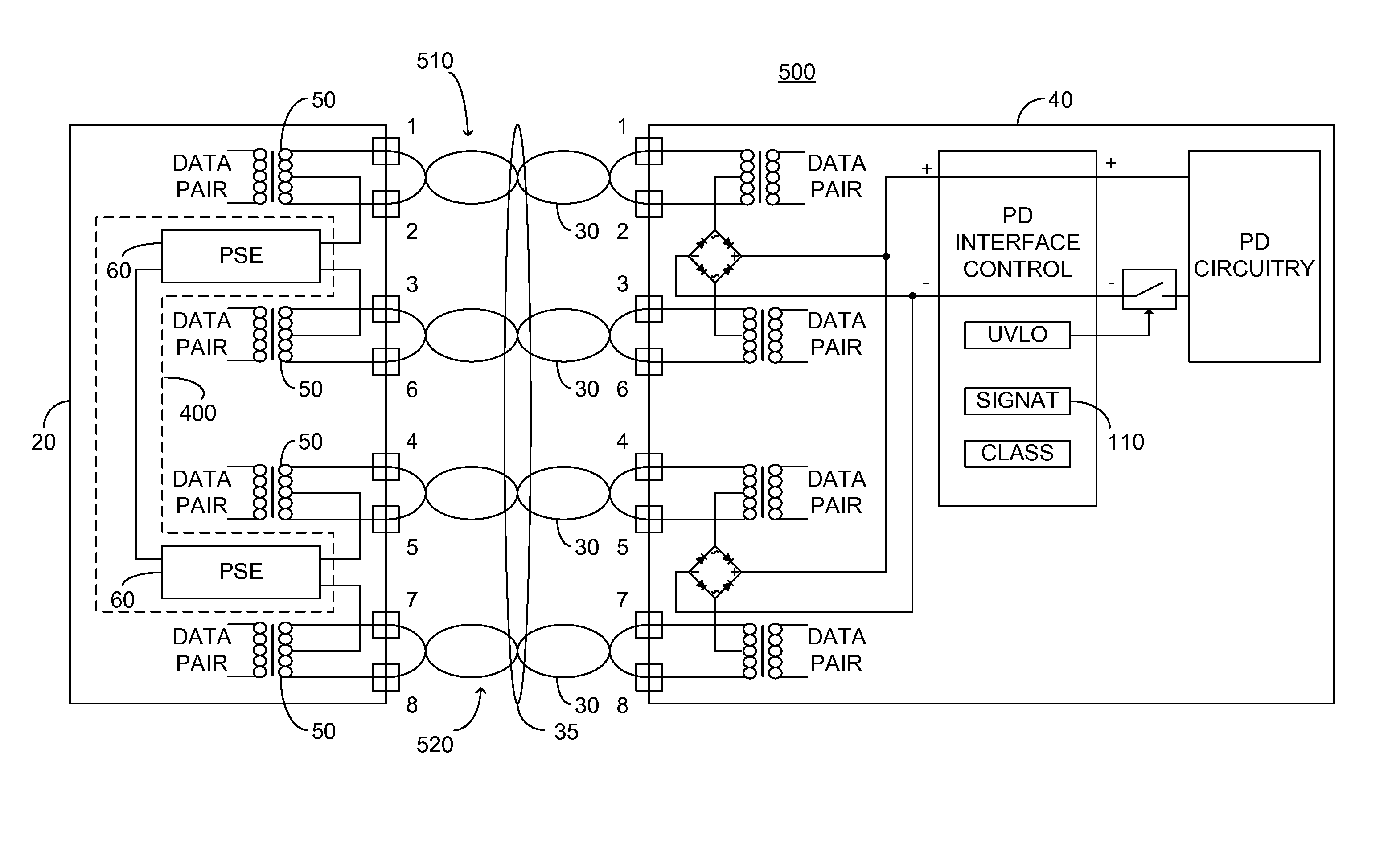 Detection for four pair powered devices