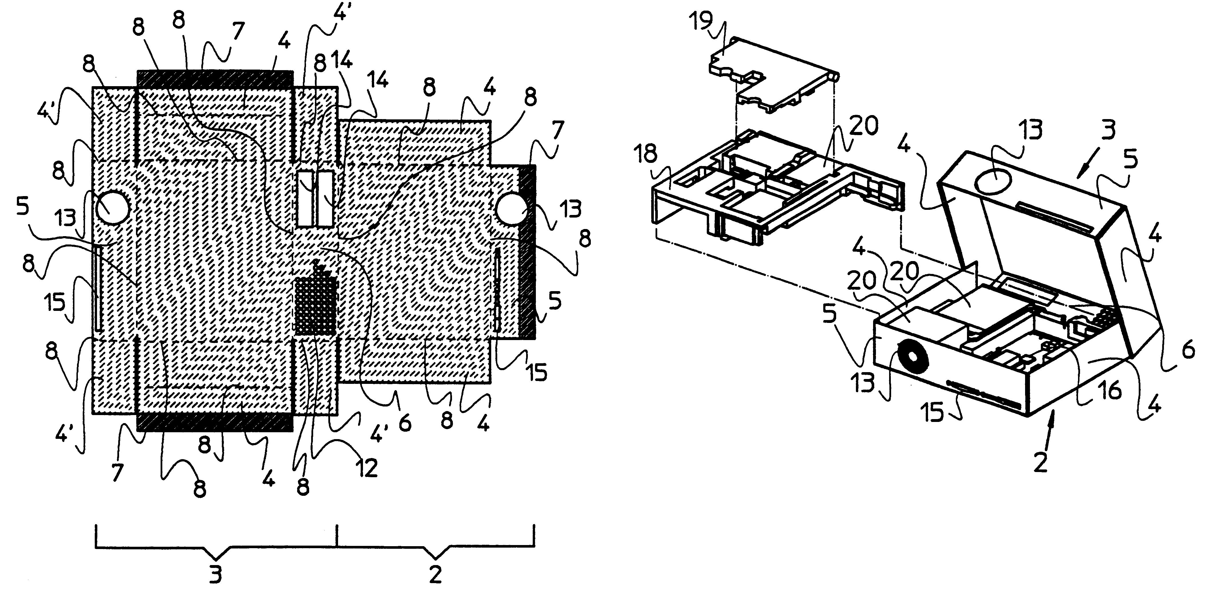 Folding component housing