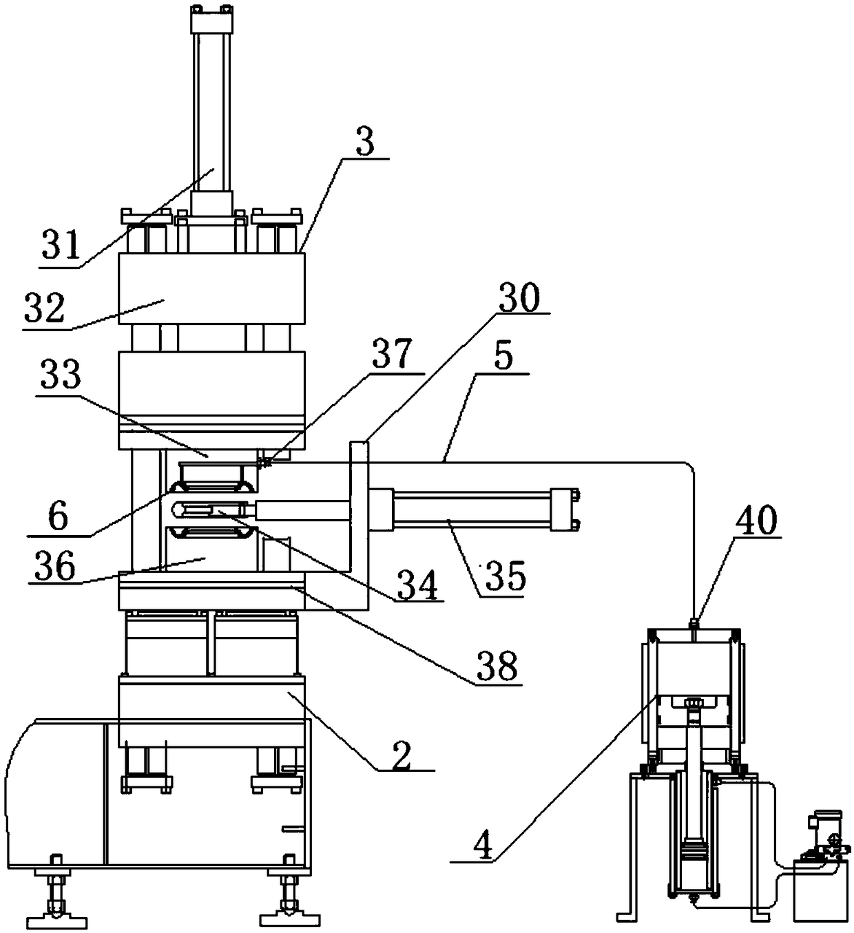 Air-discharging and air-filling device and production technology thereof for molding sulfuration molds of rubber injection hollow products