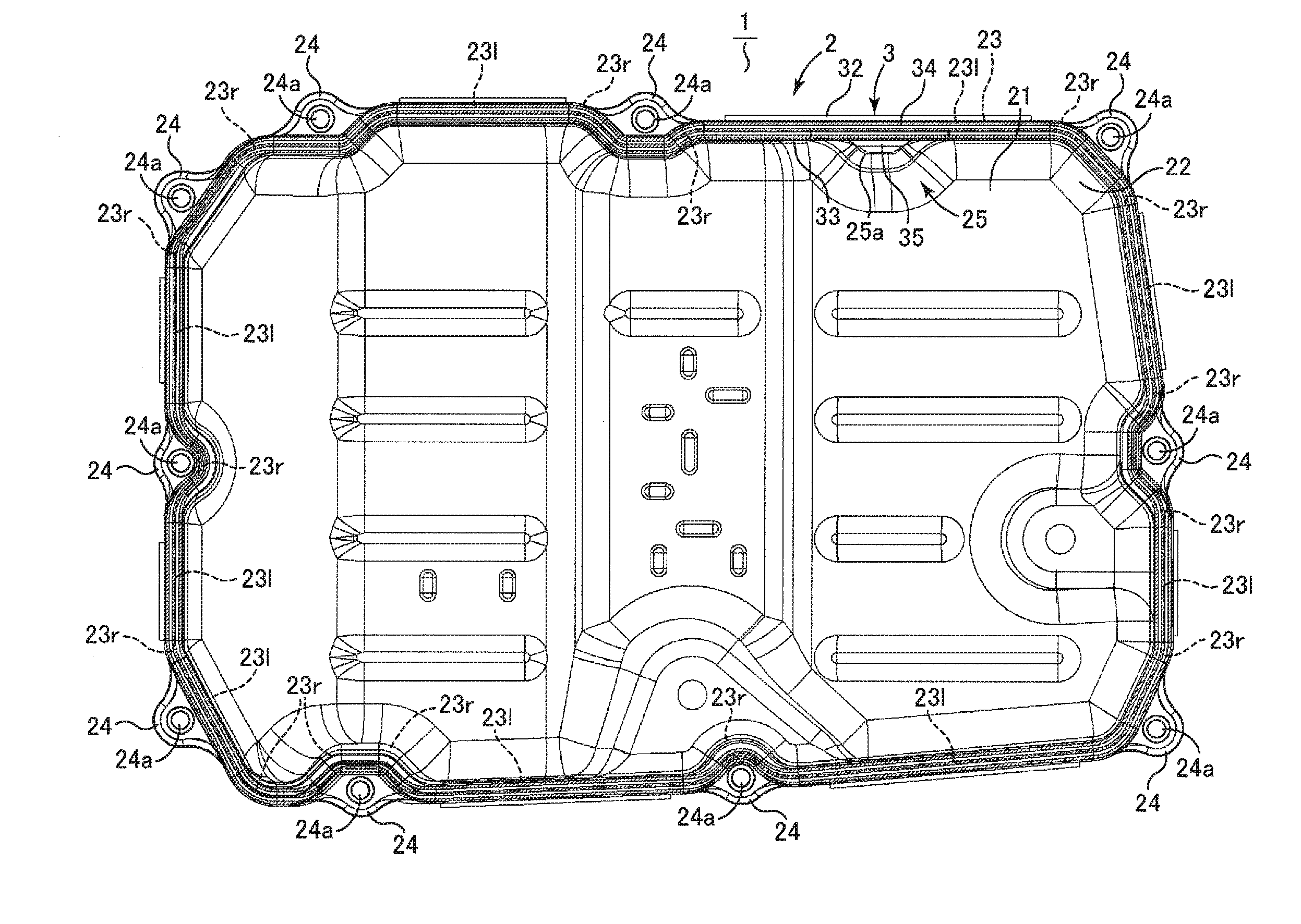 Sealing-equipped oil pan