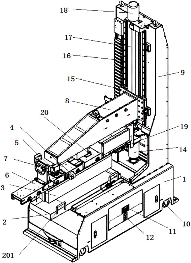 Silicon rod loading and unloading transferring equipment