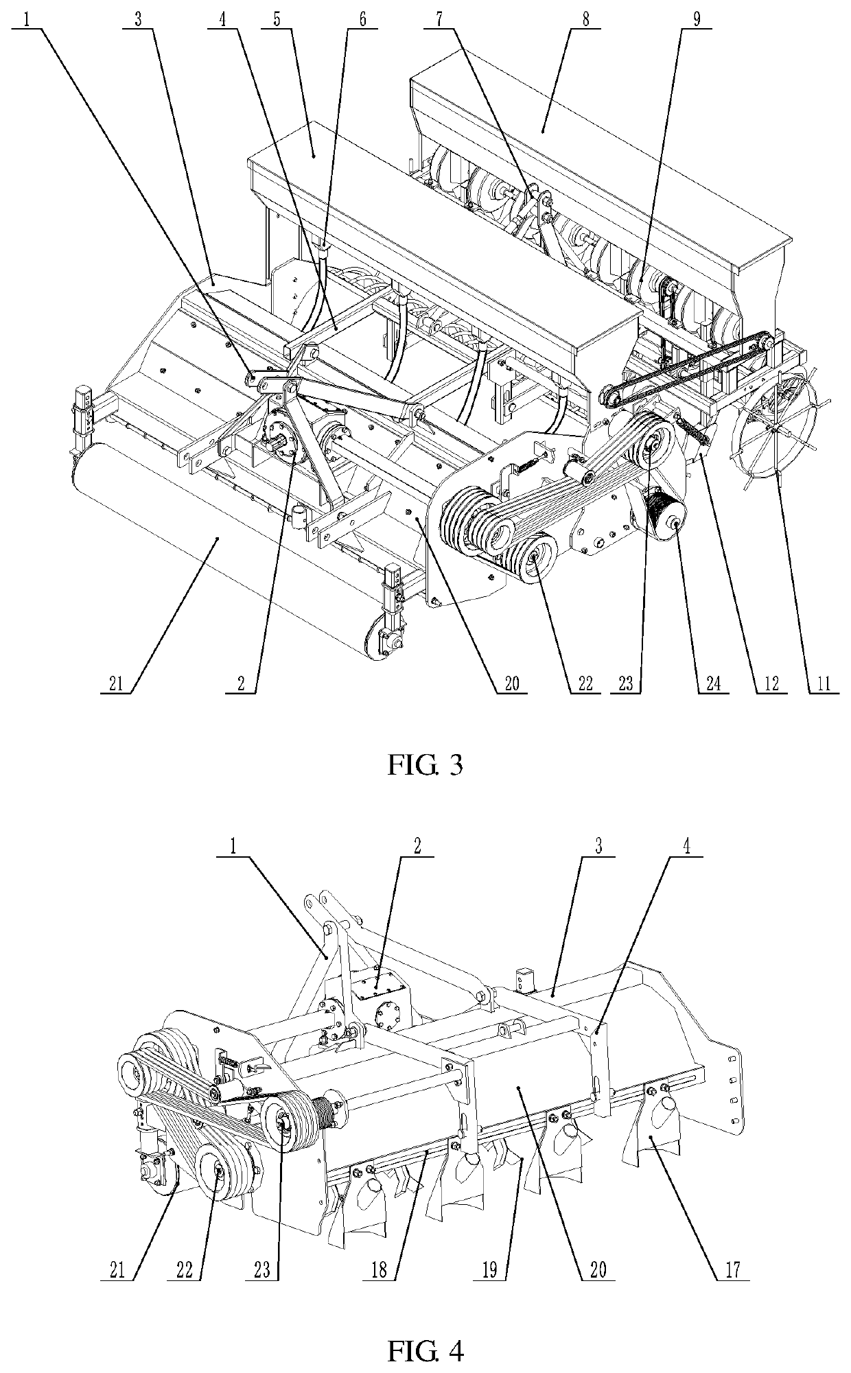 Straw Crushing and Inter-Furrow Collecting-Mulching No-Tillage Seeder