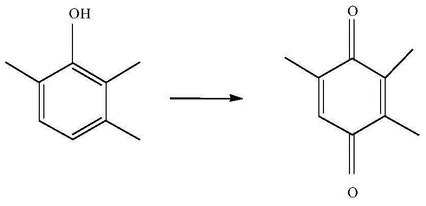 Vanadium catalyst and method utilizing vanadium catalyst to synthesize 2,3,5-trimethylbenzoquinone