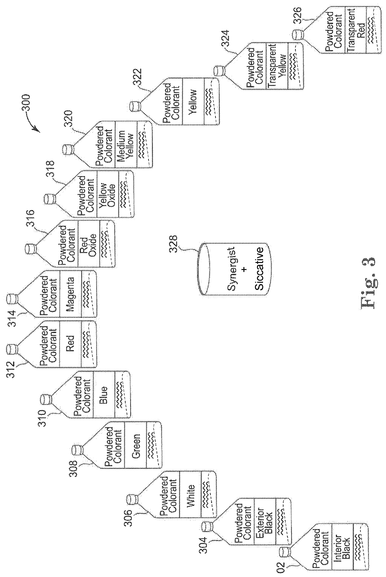 Paint tinting adjuvant with siccative for powder colorant system