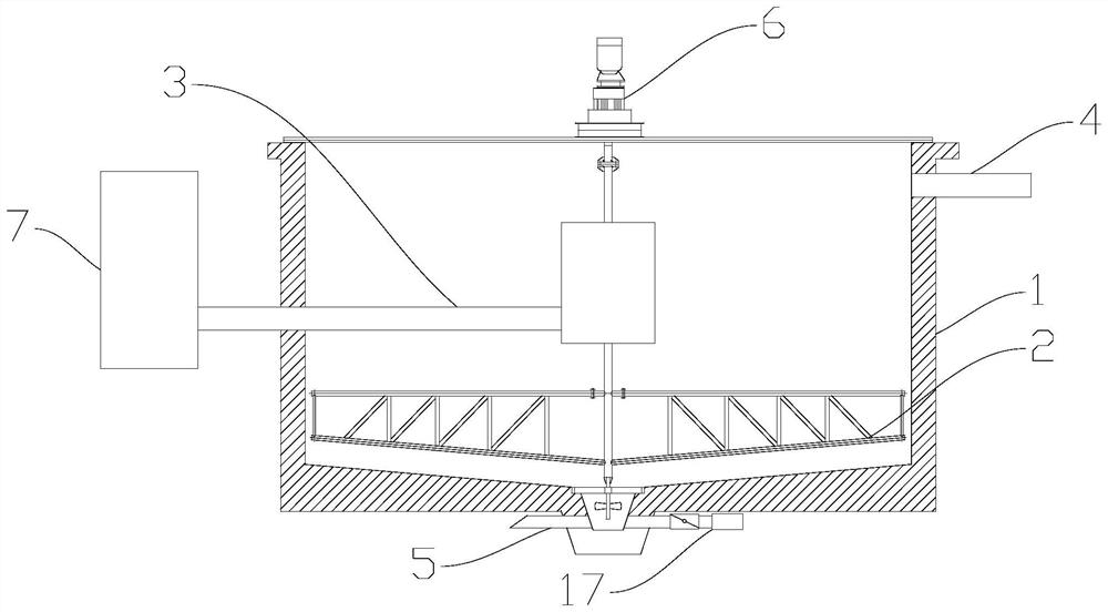 Mechanical acceleration settling tank