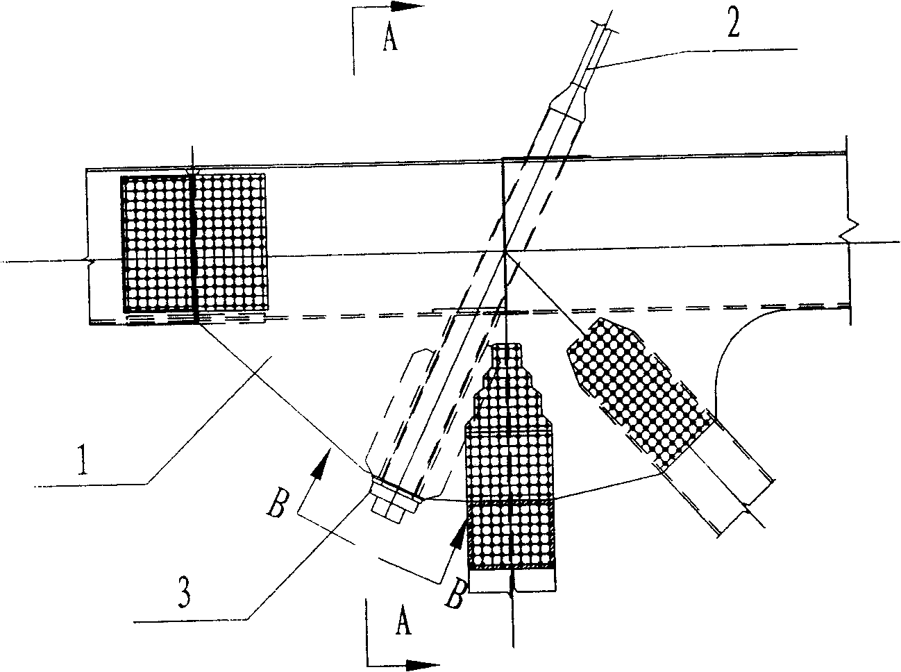 Penetration type inhaul cable anchorage structure