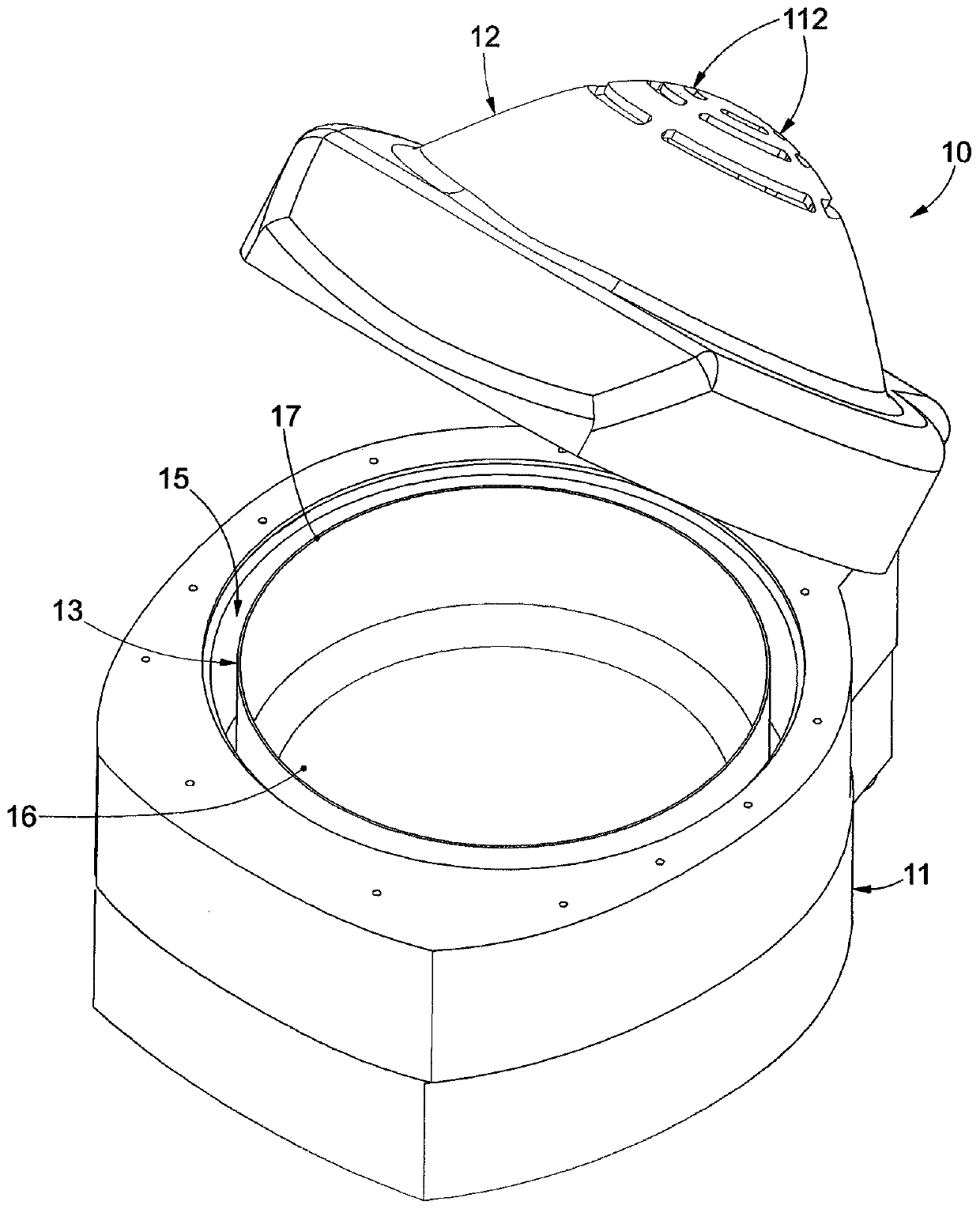 Autonomous apparatus for cooking food, and corresponding method