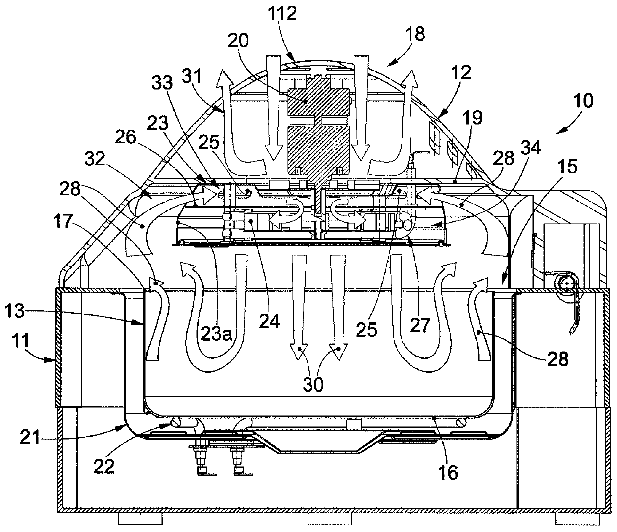 Autonomous apparatus for cooking food, and corresponding method