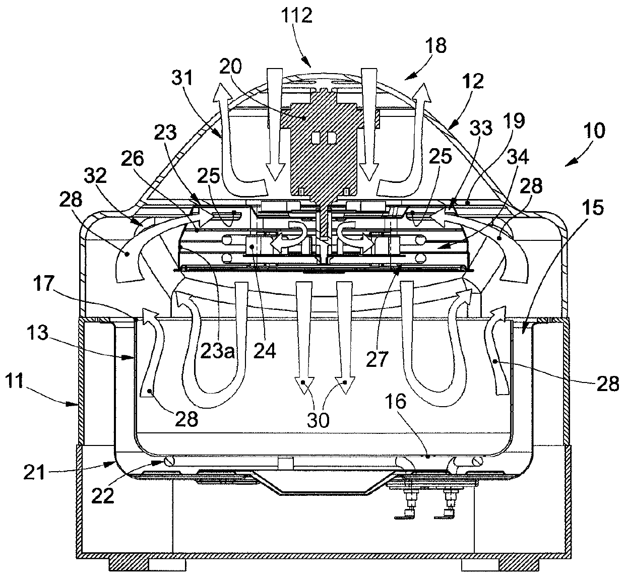 Autonomous apparatus for cooking food, and corresponding method