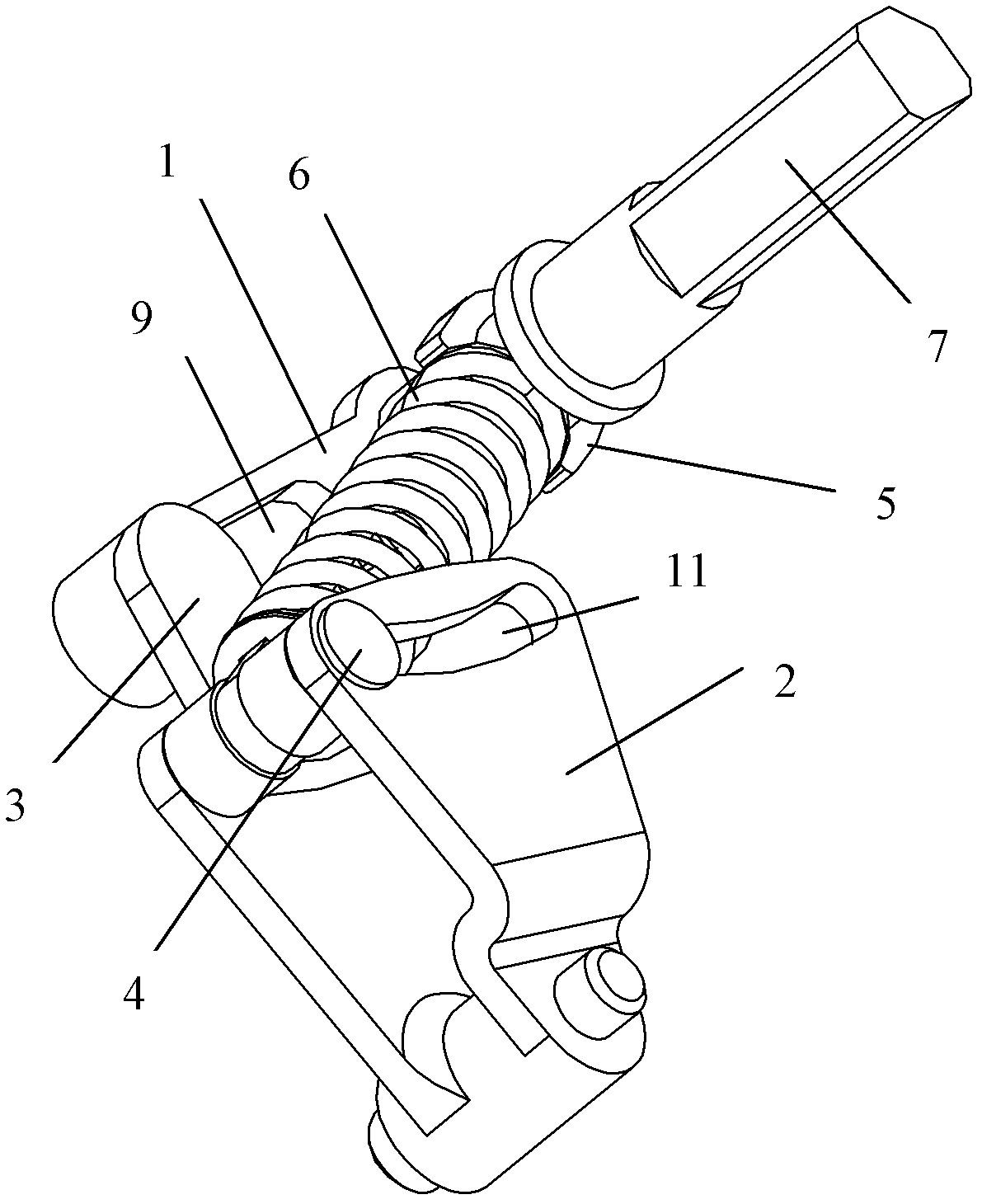 Energy storage spring operating mechanism for low-voltage disconnecting switch