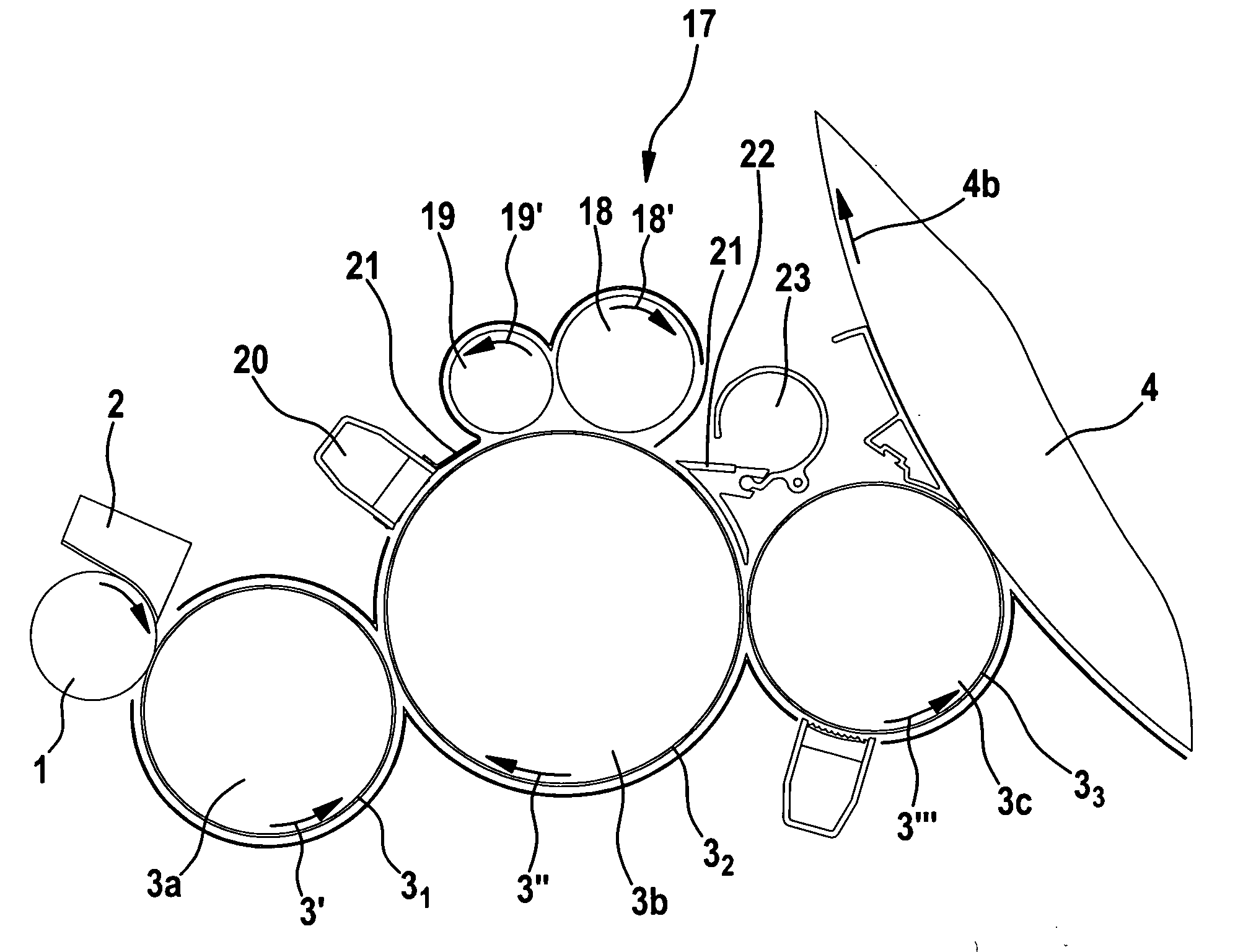 Apparatus on a textile machine for cleaning fibre material, for example of cotton, comprising a high-speed first or main roller