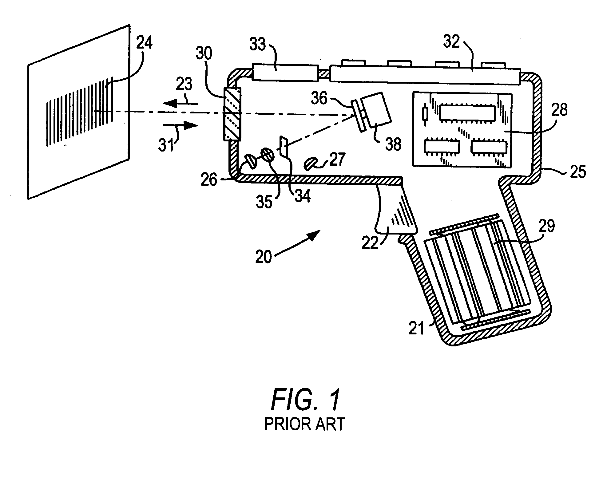 Optical adjustment of working range and beam spot size in electro-optical readers