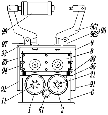 Full-automatic reinforcing-steel-bar feeding machine with fixed-length feeding function