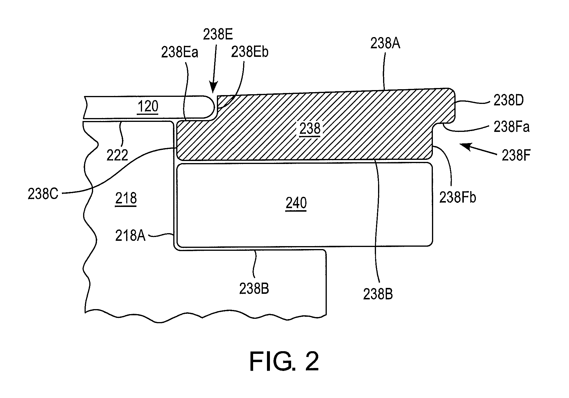 Hot edge ring with sloped upper surface