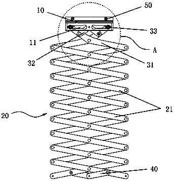 Telescopic support structure of clothes hanger