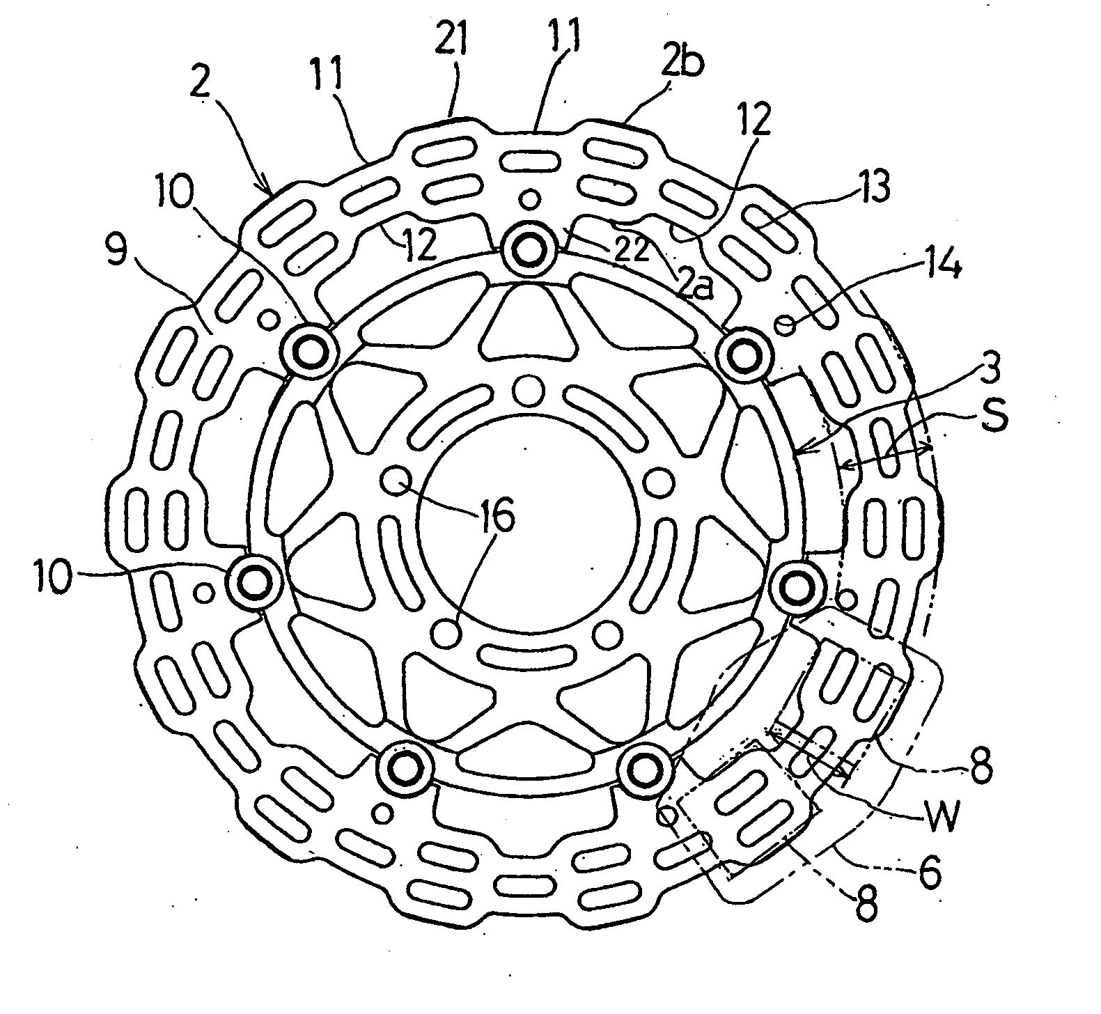 Brake disc for automotive disc brake assembly