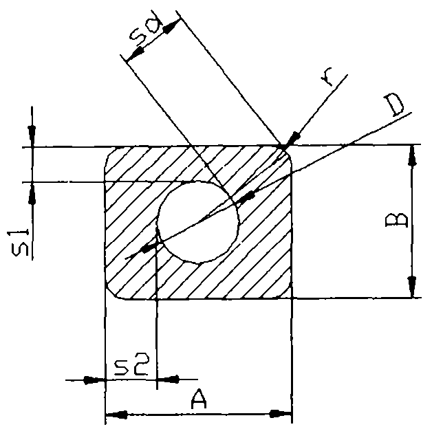 Method for processing rectangular round-hole wire copper pipe of dual water internal cooling generator