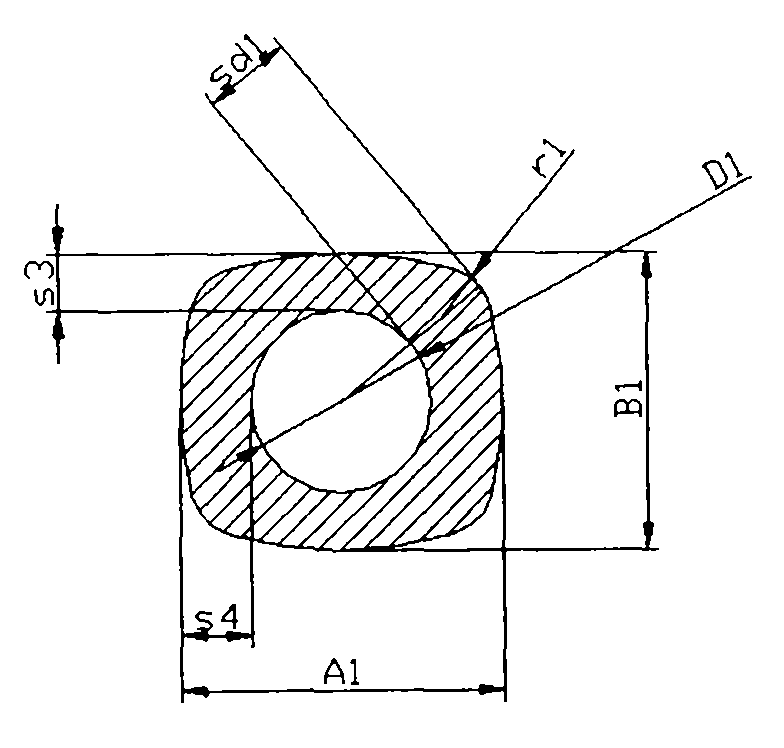 Method for processing rectangular round-hole wire copper pipe of dual water internal cooling generator