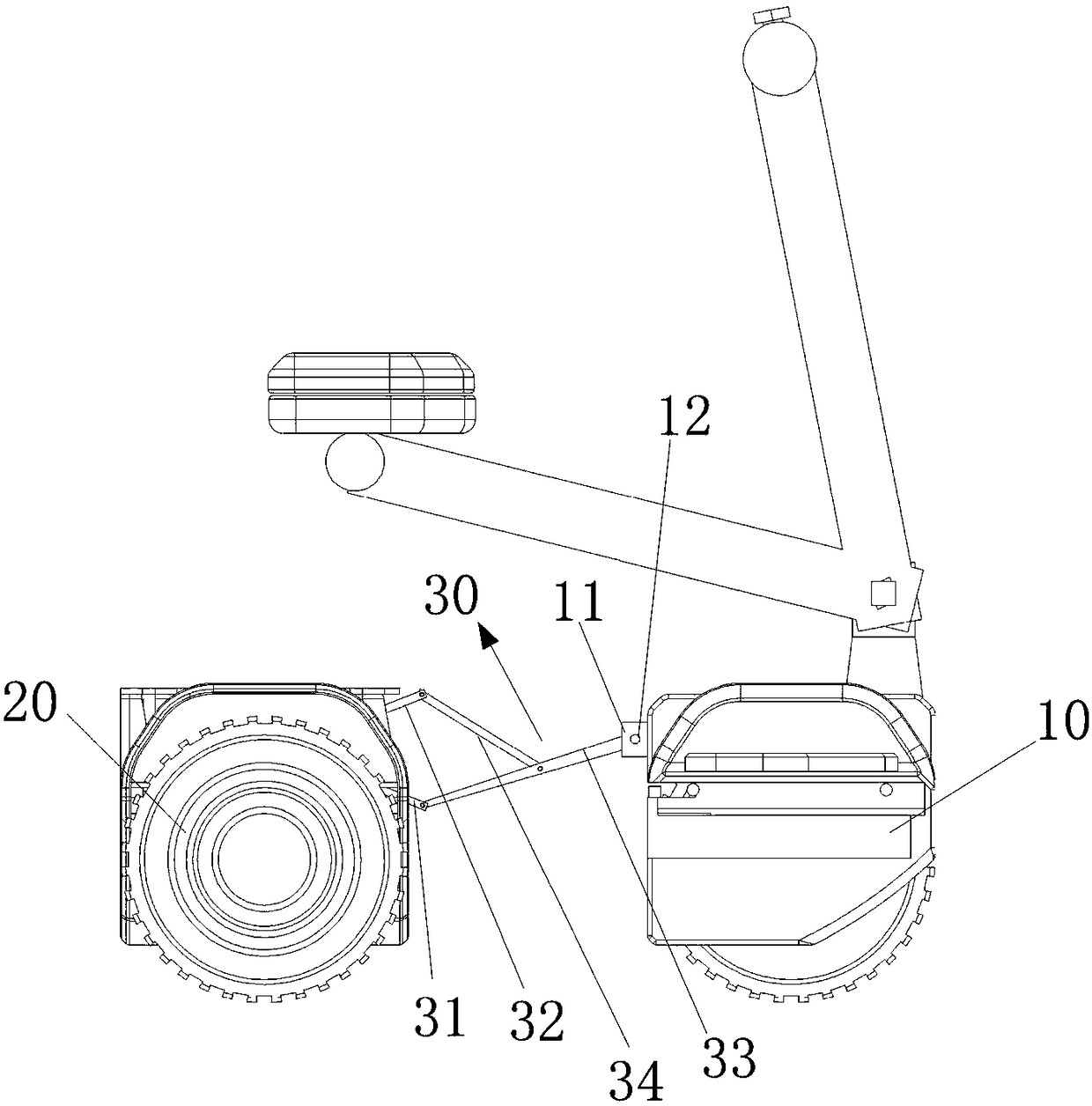 Walker capable of adjusting length of body on the basis of folding mechanism