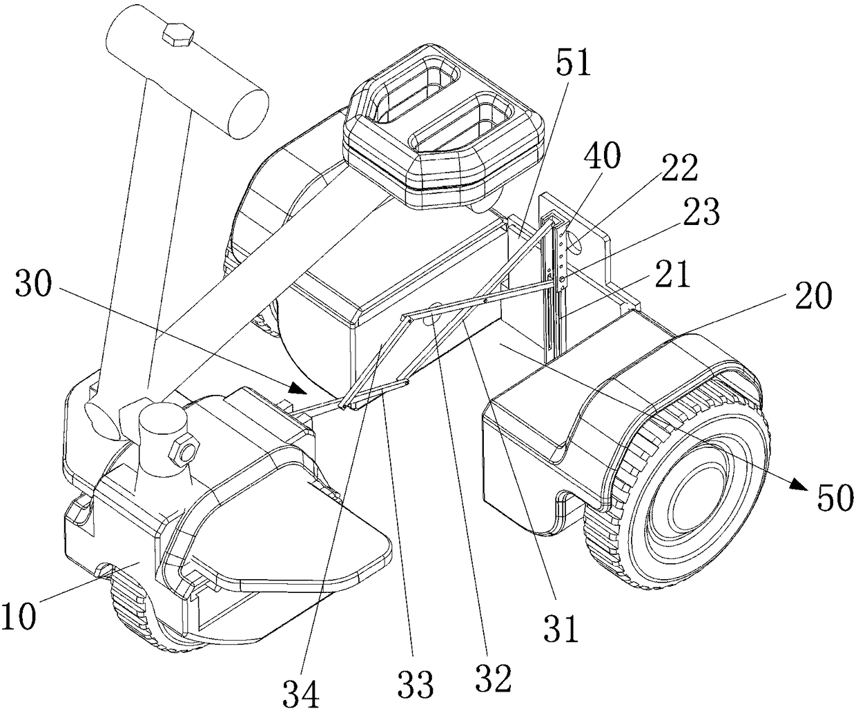 Walker capable of adjusting length of body on the basis of folding mechanism