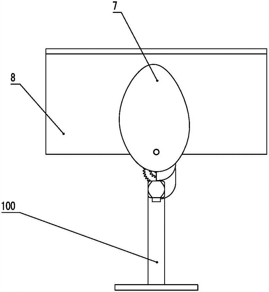 Solar tracking oriented one-dimensional driving two-dimensional output robot mechanism