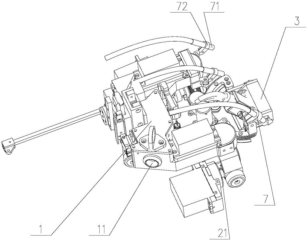 Collecting vehicle for detecting small-angle intersecting-line weld seam