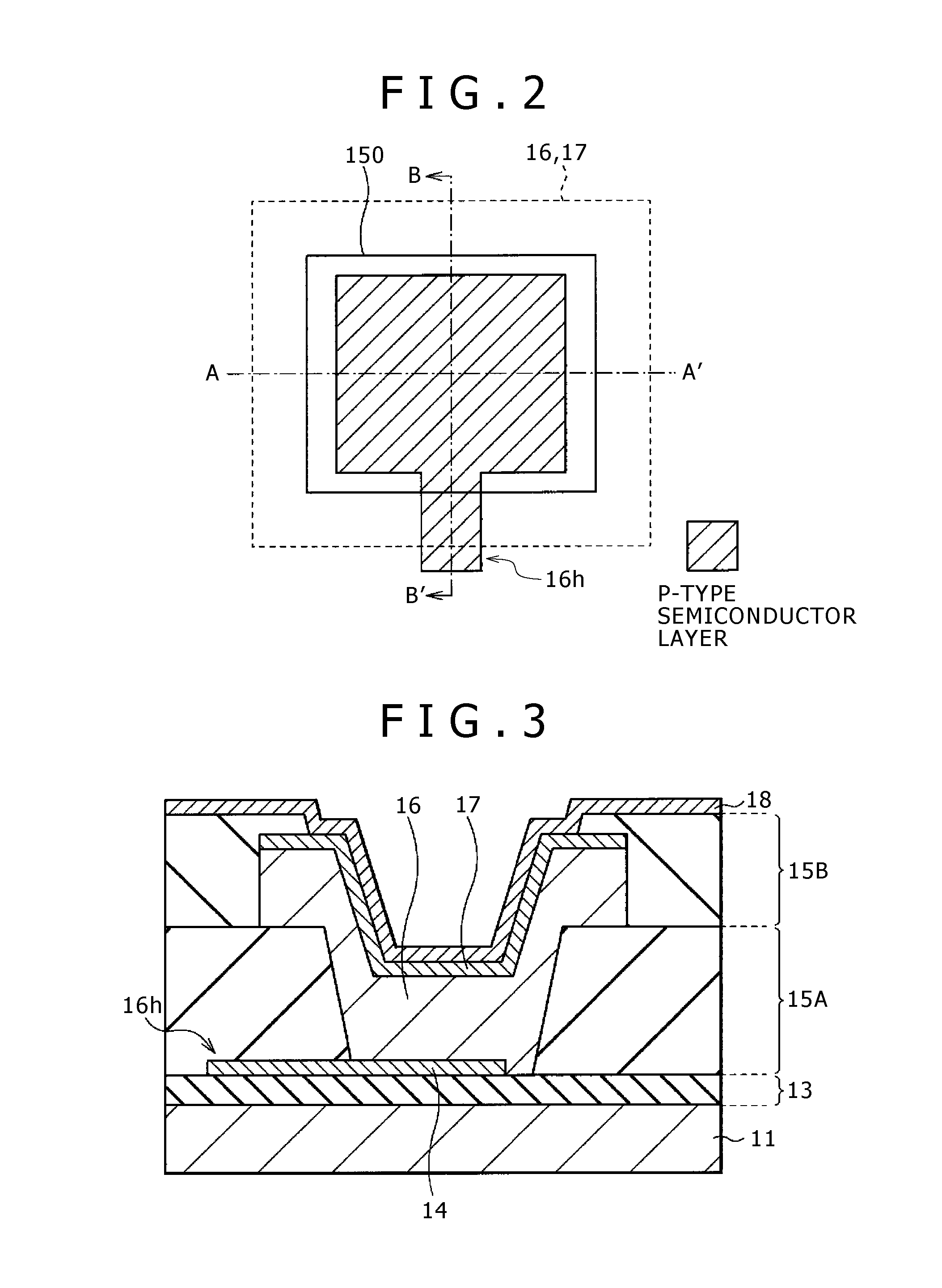 Photoelectric conversion element having a plurality of layered semiconductors and method for manufacturing same