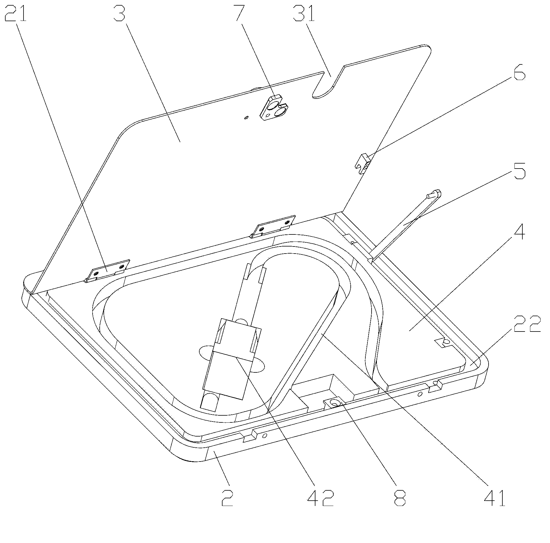 Apparatus for fixing tail fiber and probe of portable Raman spectrometer