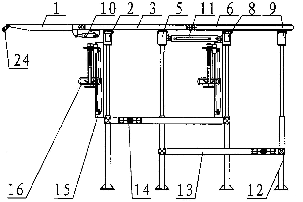 Tunnel excavation staggered type supporting device