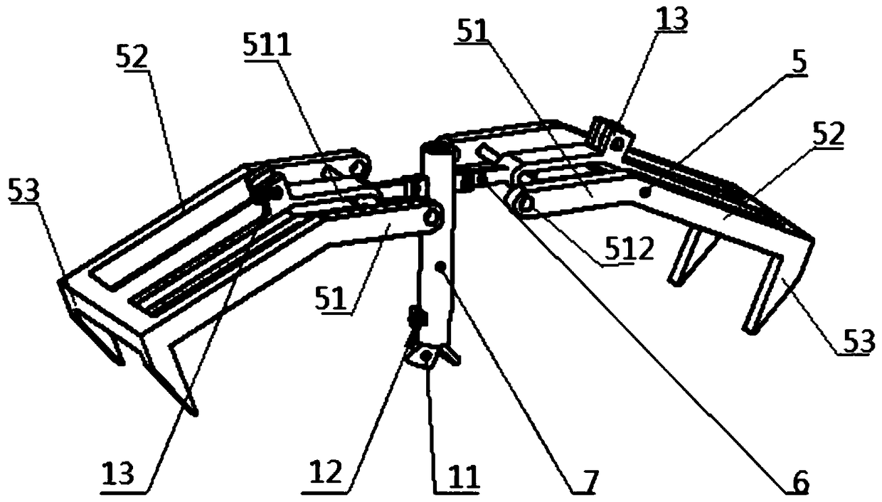 Transmission tower climbing robot clamping device and robot thereof