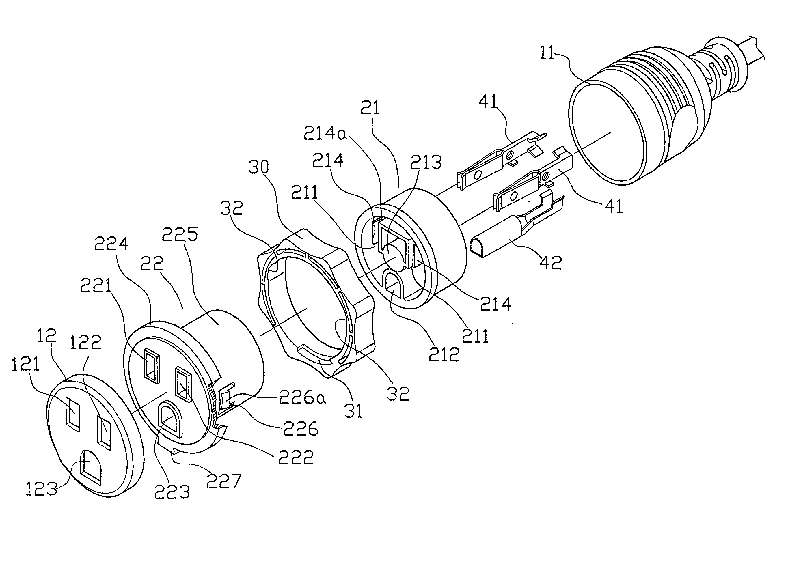 Electric socket having means to lock the blades of inserted electric plug