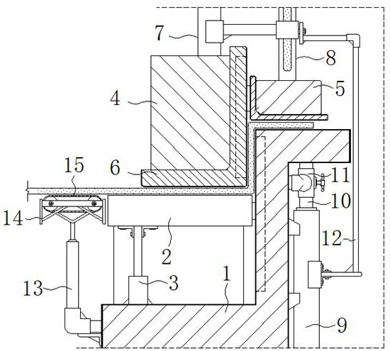 Automobile sheet stamping unloading and blanking protection mechanical assembly