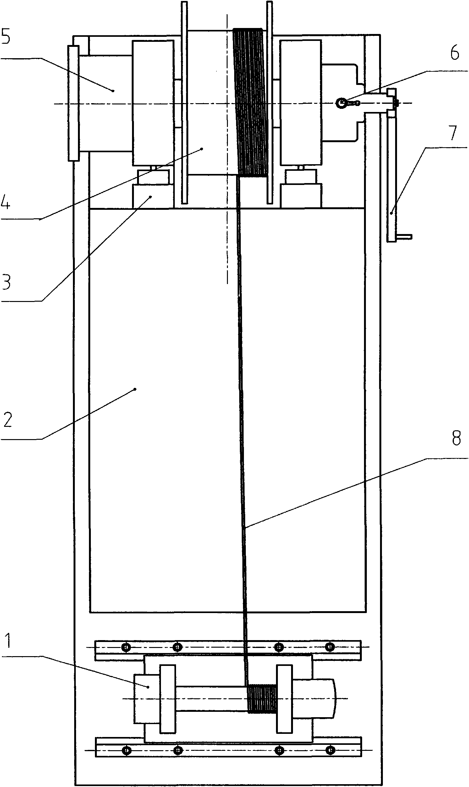 Intelligent device for testing tensile force of electric capstan in real time