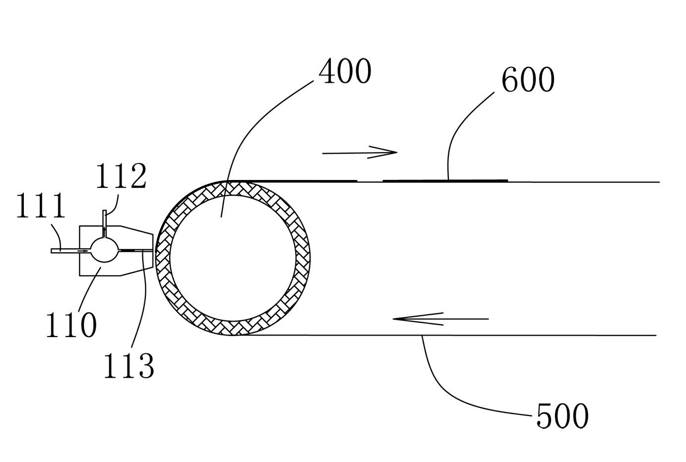 Interval type coating machine head