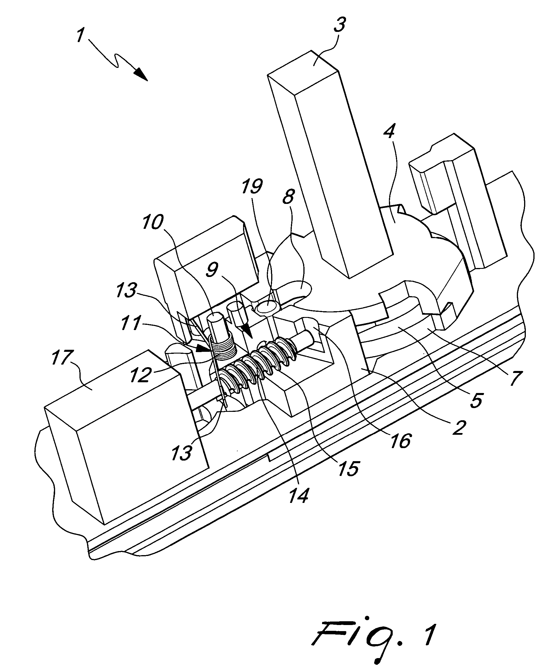 Electric lock with magnetic support of the coupling element