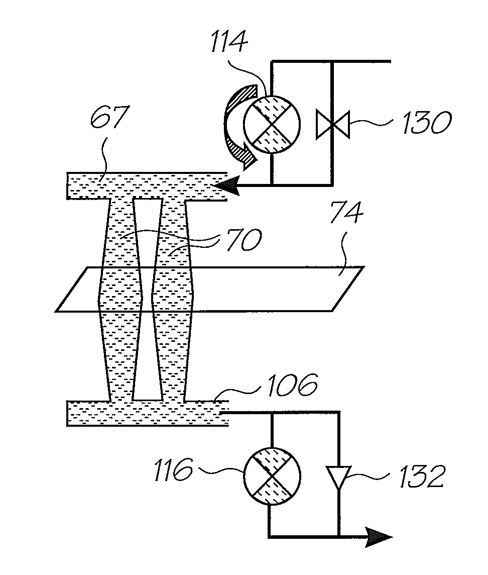 Printhead assembly with ink pump and shut off valve