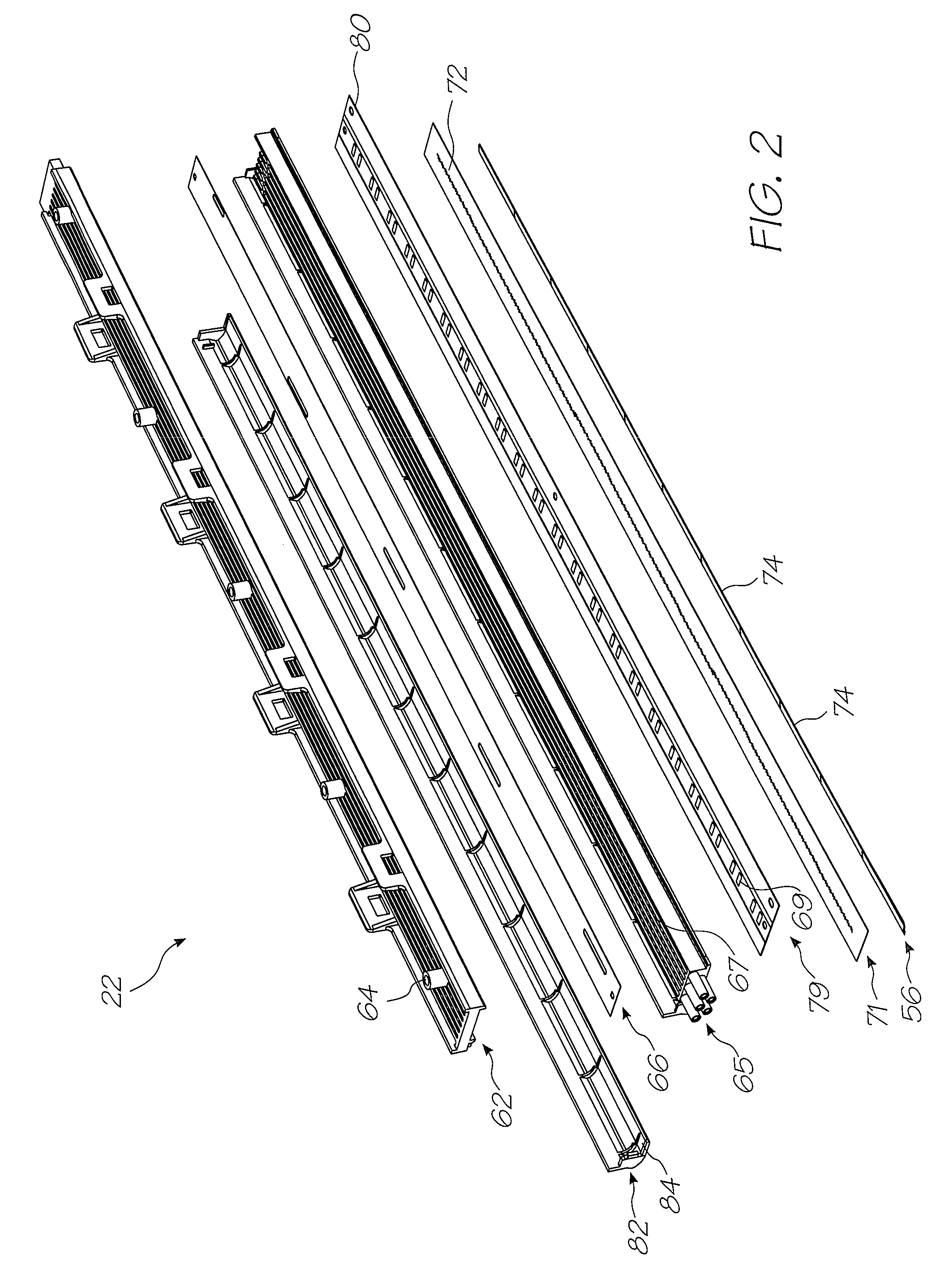 Printhead assembly with ink pump and shut off valve