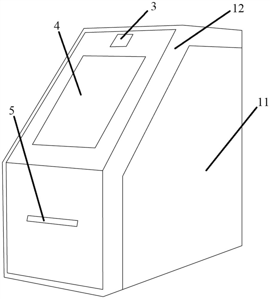 Desktop type self-service equipment and service method for realizing residence permit information change based on desktop type self-service equipment