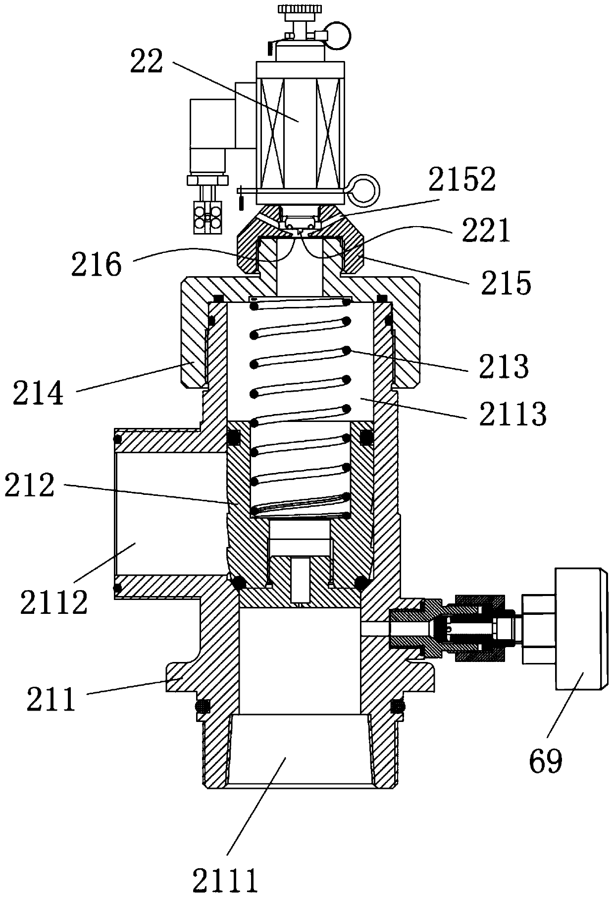 Novel full-automatic intelligent oiling machine dry powder fire extinguishing device