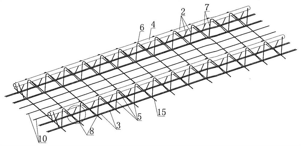 Steel pipe truss prestressed concrete composite slab