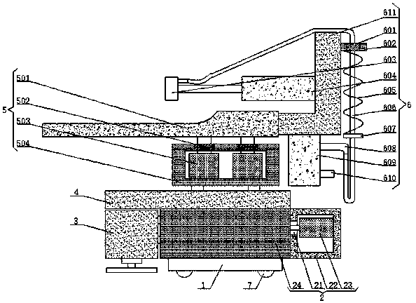 Maintenance and clearing auxiliary mechanism for concrete stirring machine