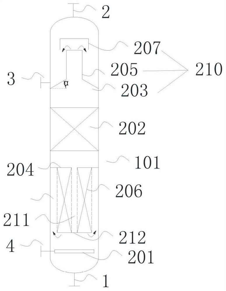 Lower feeding hydrogenation reactor and liquid phase hydrogenation method